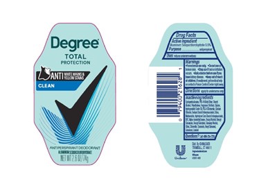 Label (Degree Total Protection Clean Antiperspirant Deodorant   Artwork)